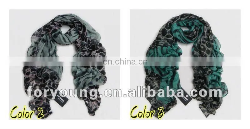 fashion zebra red leopard print scarf