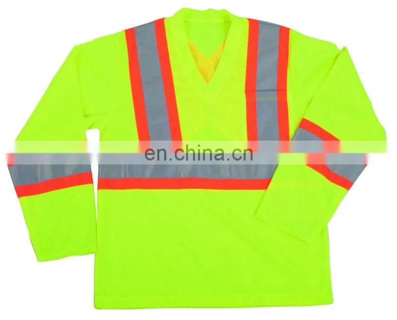High Visibility Construction 3M Reflective Safety Shirt for Security and Protection KF-041