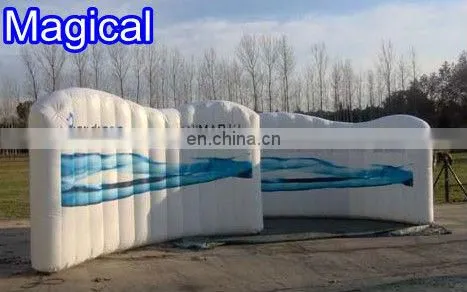 red air wall with logo/ inflatable air wall with customized brand