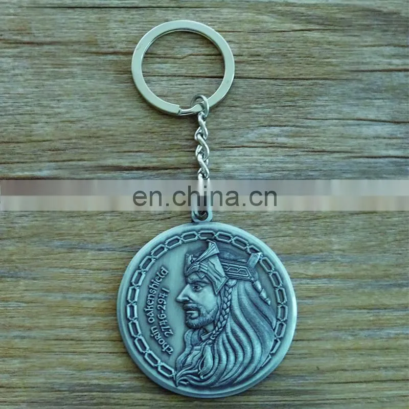 Hot sale Newest fashion custom portrait metal keychain key ring