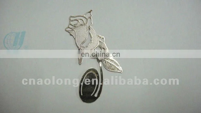 new products engravable custom logo zinc alloy metal bookmark/book marks for souvenir