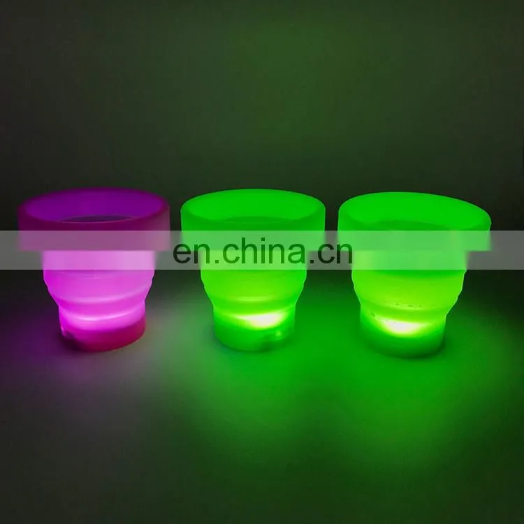 2018 Hot sales camping cup & home glass led flashing cup