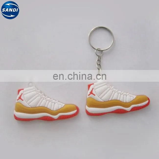 Promotional custom shoe rubber pvc key chain