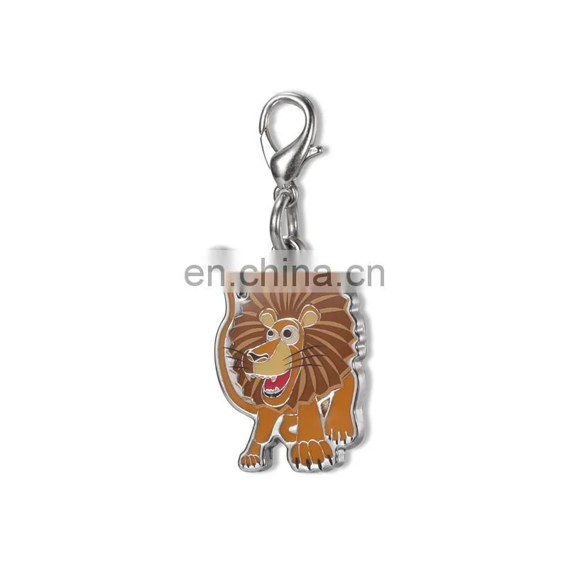 metal enamel charm, elephant shape zipper head,custom metal enamel zipper heads
