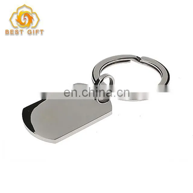 Custom Shape Stainless Steel Dog Tag Key Chain