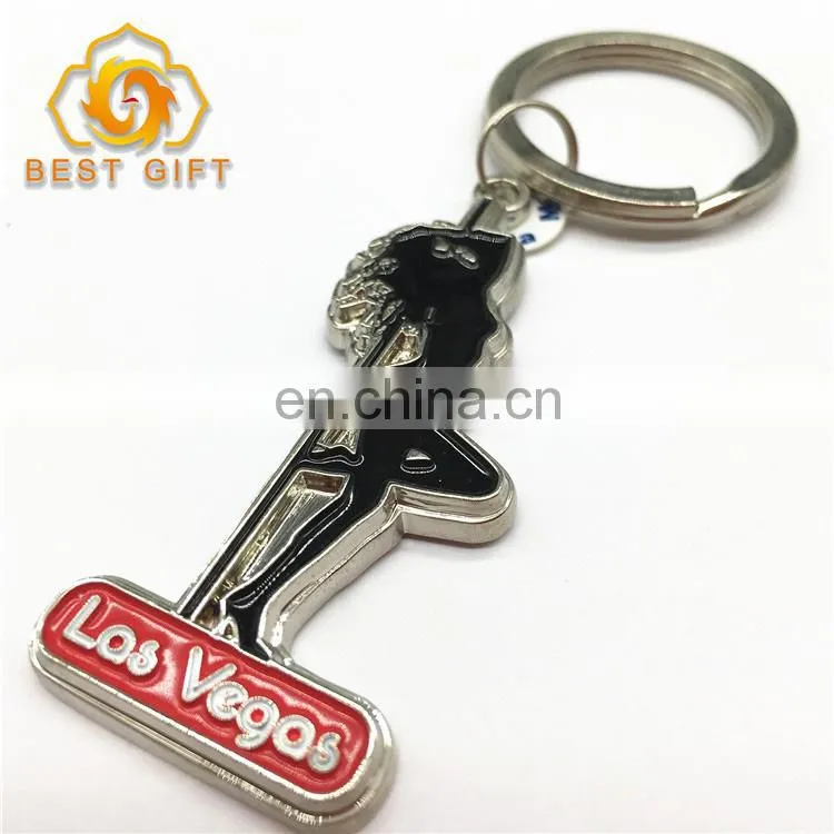 Sex Girl Dancing Customized Printing Black Color Zinc Alloy Metal Keychain