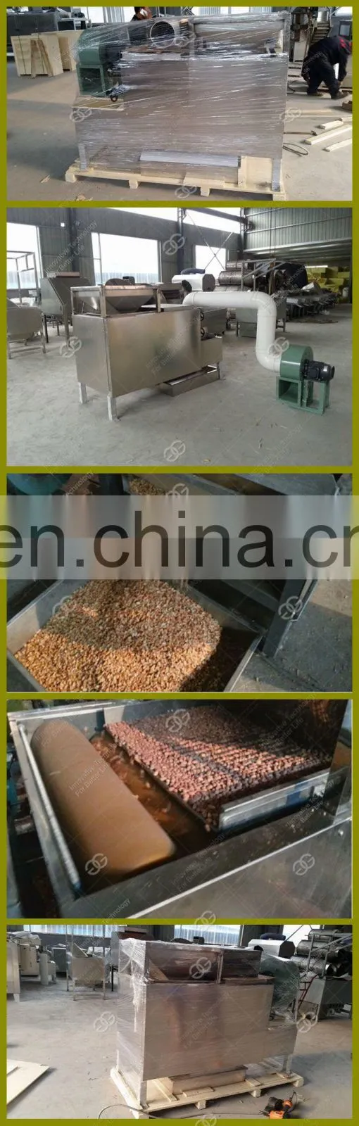 Full Automatic Commercial Sesame Peanut Grinding Separating Chopper Equipment Cashew Nut Roasting Machine