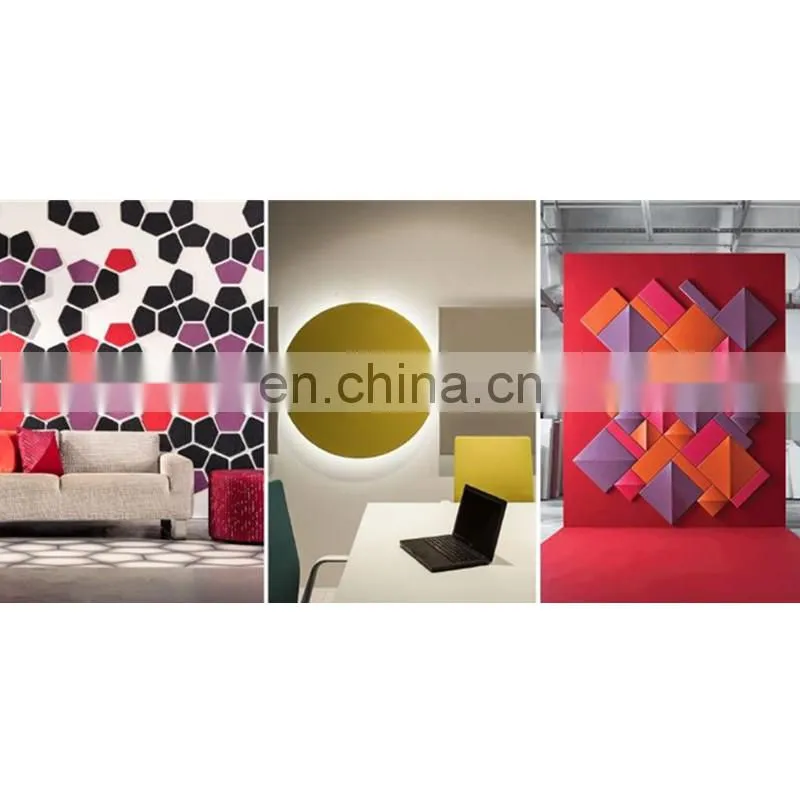 High Density dust-proof Polyester Acoustic Panel Felt Sound Absorbing Ceiling