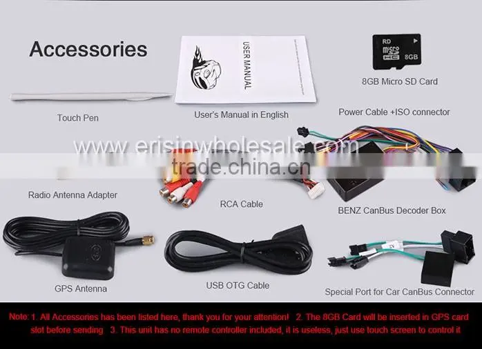 Erisin ES7507M 7" 2 Din Car Media Player for G-Class W463