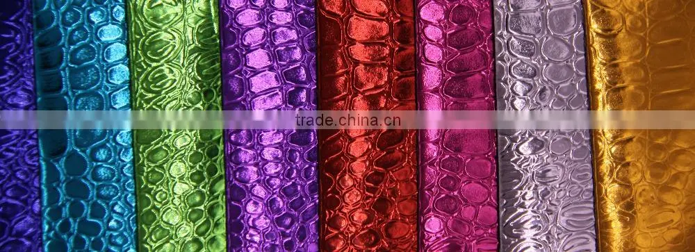 Shiny Embossing Faux Leather for Bags/Wallet