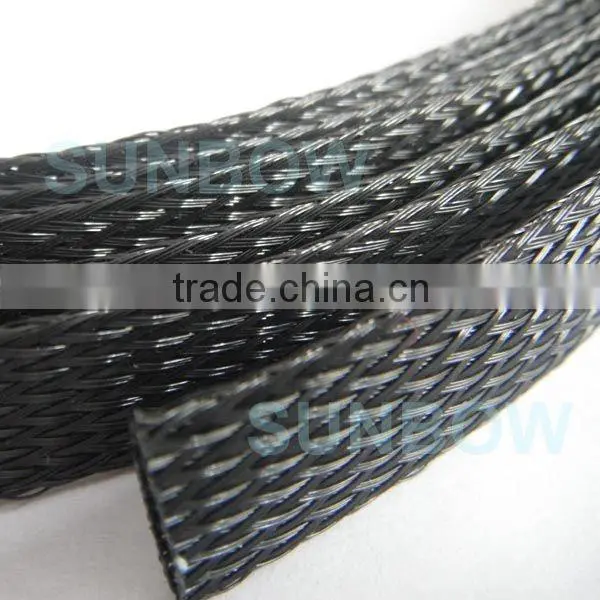 PET braided expandable sleeve for fishing rod