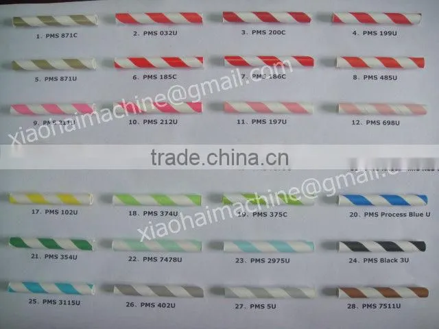 customized striped paper straw fun paper party straw