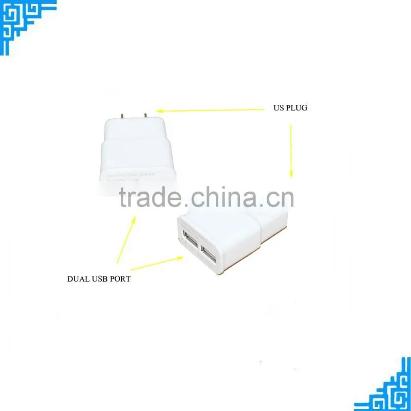 2-Port Dual Multiple USB Wall Charger Universal Portable Rapid Travel Charger for Smart Phone