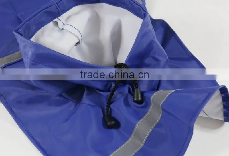 waterproof PU reflective tage large size pet raincoat dog