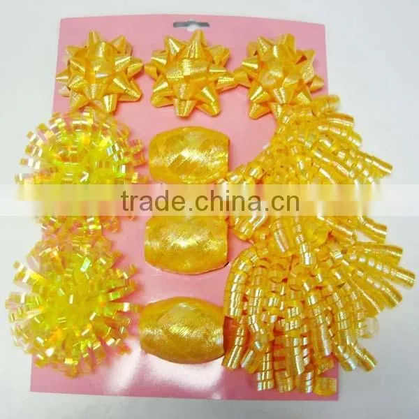 Colorful SP Metallic curly ribon bow for decorations or chrismas packing,gift packing decoration bow