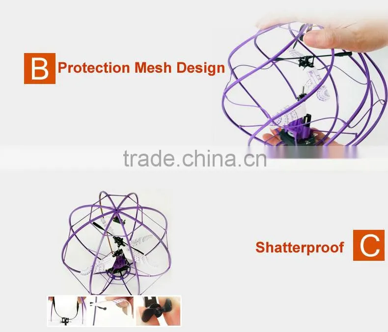 China Manufacture 3 Channel RC Flying Ball with gyroscope, Infrared transmitter, Flying Football, RC Soccer UFO
