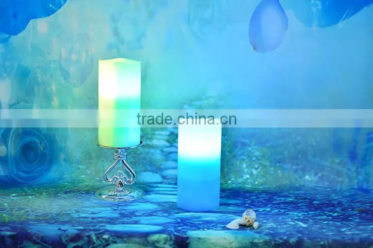 Moving Wick Unscented Wax Pillar Candle led mirage flameless candle
