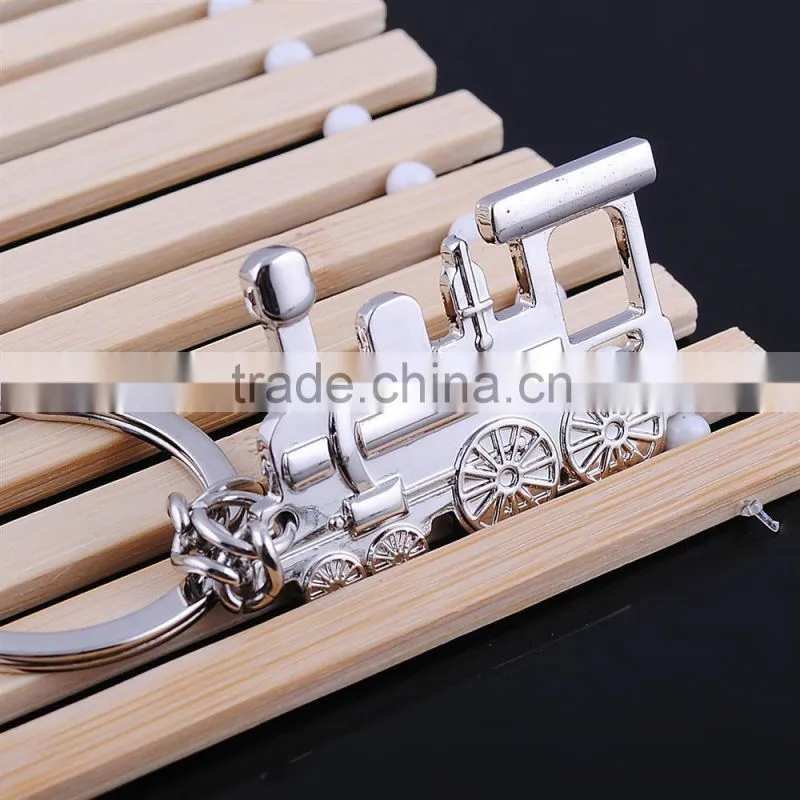Factory Wholesale custom Logo Germany train key pendant metal zinc alloy key chains