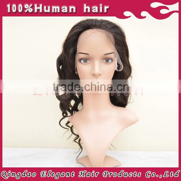 2015 Qingdao Elegant virgin hair brazilian hair full lace wig kinky curly brazilian