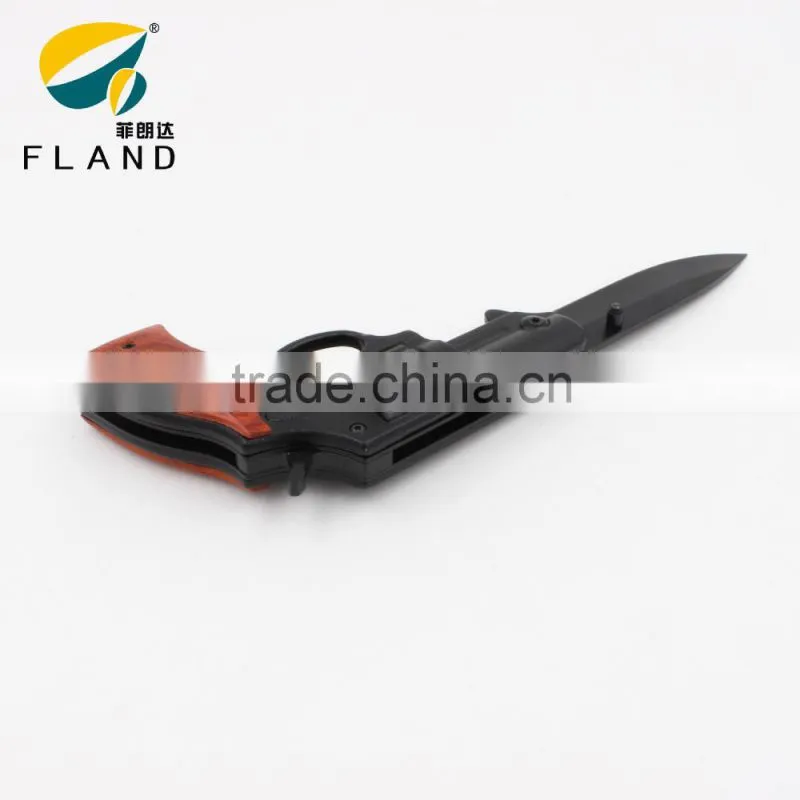 Creative Design Black Oxide 3Cr13 Stainless Steel Blade Gun Shaped Folding Knife