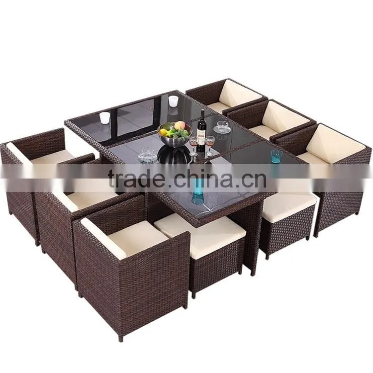 Multifunction Luxury Modern Wicker Furniture Sets New Design Rattan Outdoor Garden Set