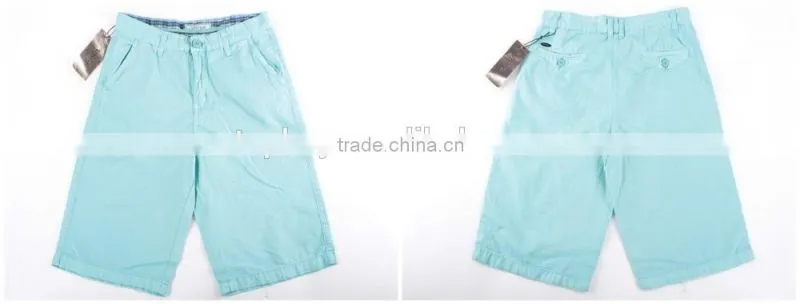 Men 100%cotton garment stock lot washed shorts