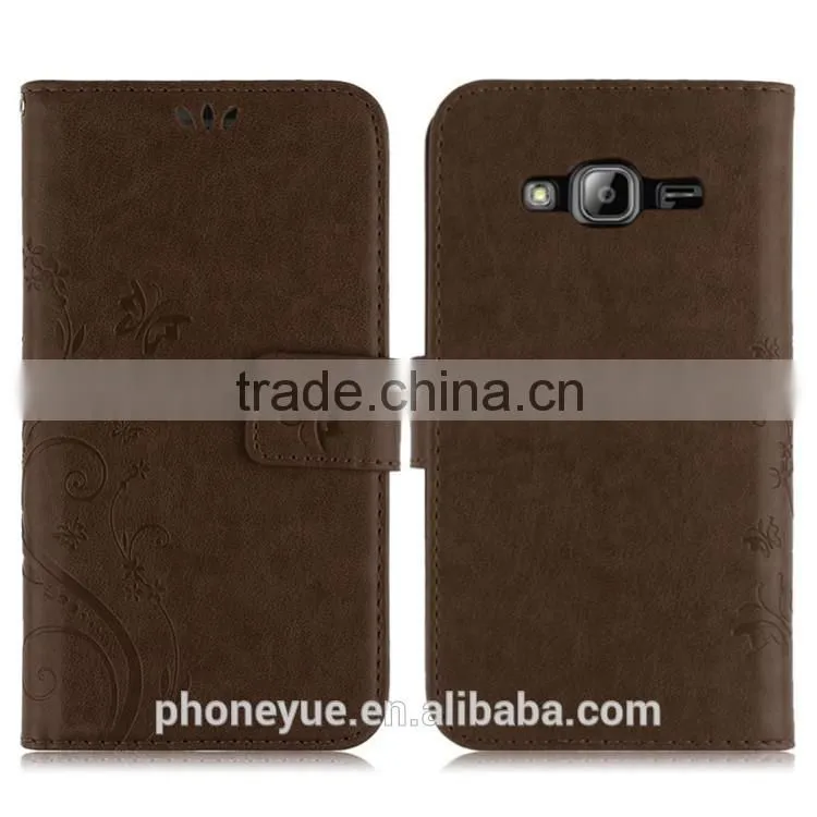 luxury stand holder 6 inch matte back cover pu leather case for opp neo 5/J5