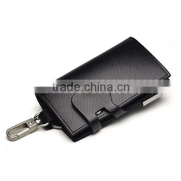 2016 premium car remote control leather multi-functional lumbar mens key wallet