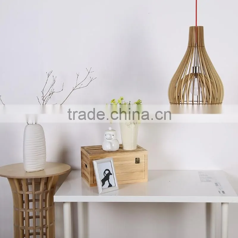 new design wood pendant lamp for shop or cafe JK-8005B-12 LED pendant light