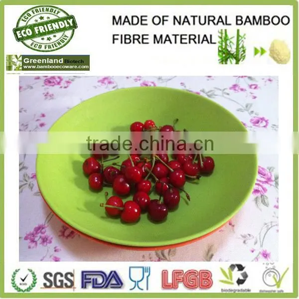 new fresh color fruit plate ,custom design hot plate,bamboo fibre dish set