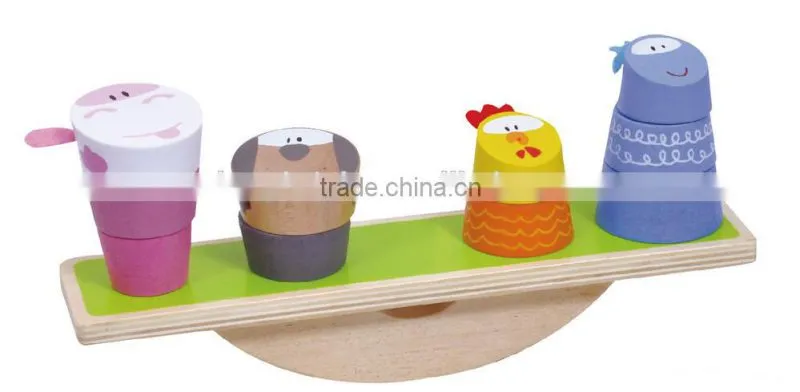 Top Bright EN71 and ASTM Fram animal stacking balance blocks 11 pcs eductaional geometric toy block for child early education