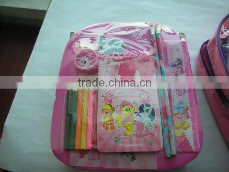 kids school stationery set in pvc bag