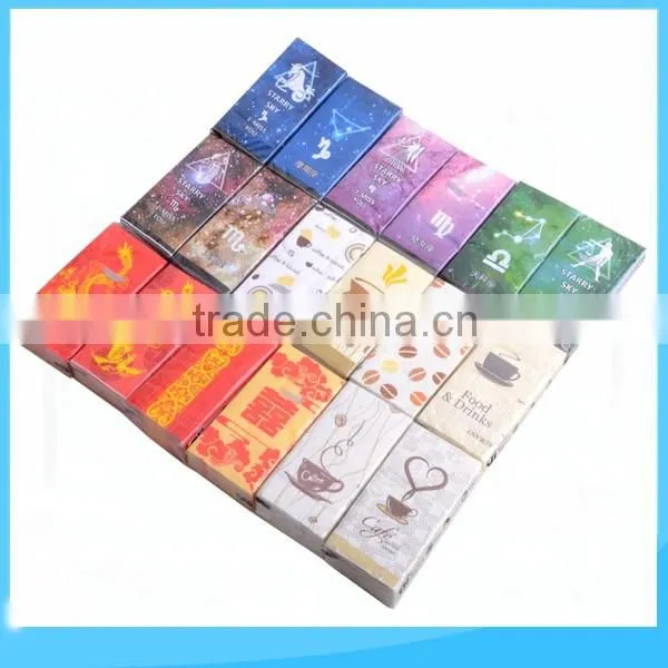18gsm 3-ply 1/8 folded colorful dinner napkin mint green paper dinner napkin