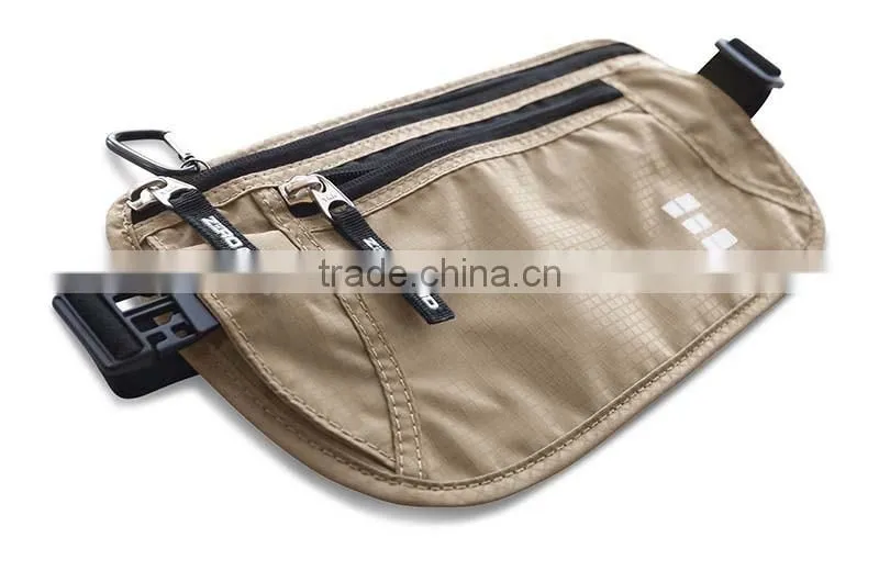 Waterproof Nylon Travel Money Belt RFID Blocking Wallet & Passport Holder