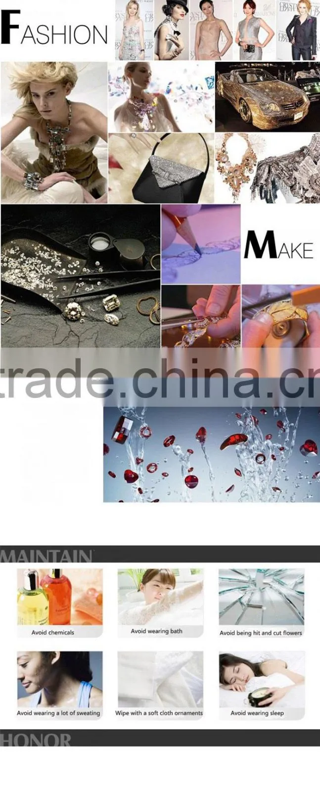Cheap Crystal Diamond Necklace, Wholesale Costume Jewellery, European Fashion Jewellery