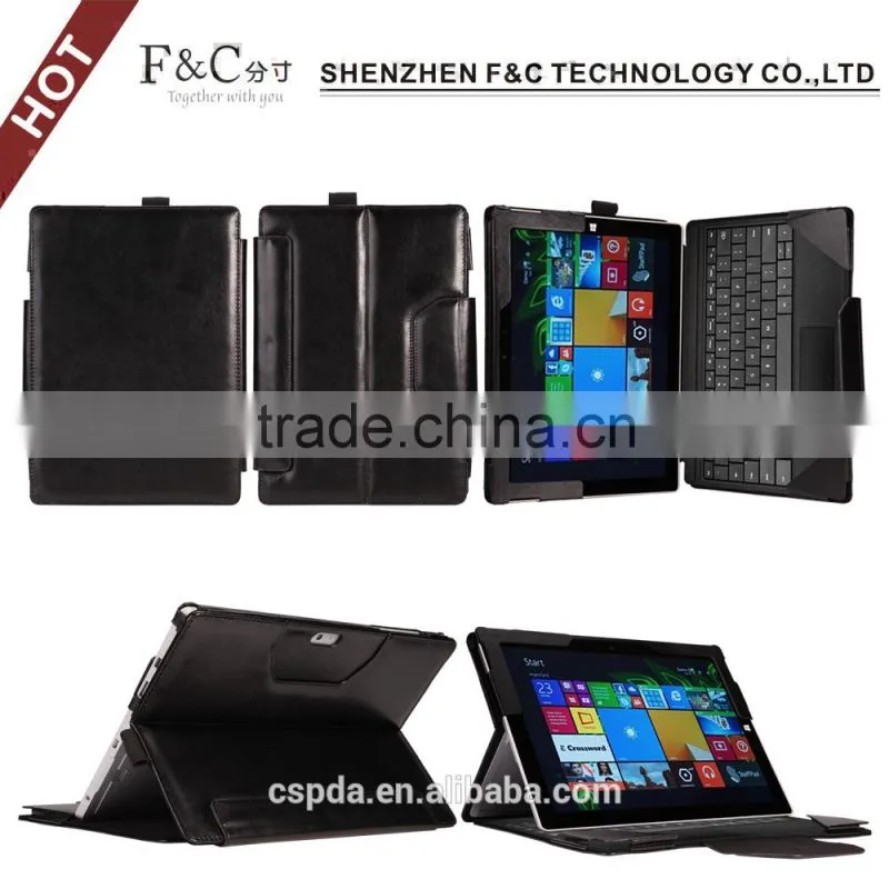 2016 High Qulity Hot Selling Flip Leather Tablet Case for iPad Leather Case for surface pro 4