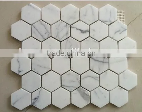 High Quality White Marble Carrara White Mosaic for Interior Decoration