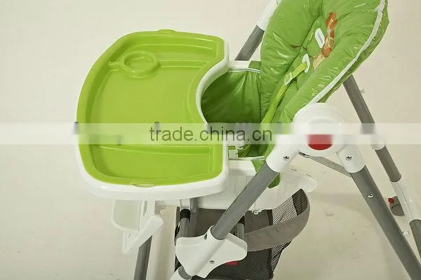 folding plastic highchair of baby