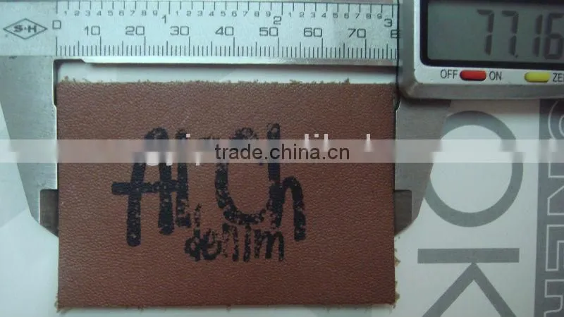 fashion design leather patch labels good quality embossed real leather patch