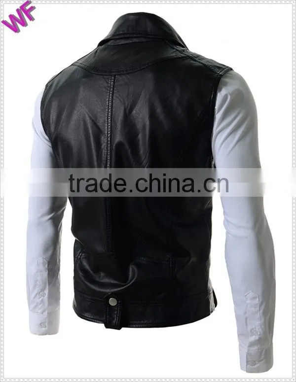 Custom Hight Quality European Mens Fashion Leather Waterproof Jacket Motorcycle Jacket