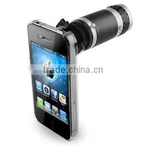 Detachable 8X Optical Zoom Lens+Stand Tripod For iPhone 4 Mobile phone