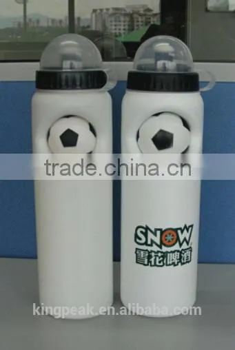 28oz Eco friendly Unique design football type PE water bottle and sports bottle