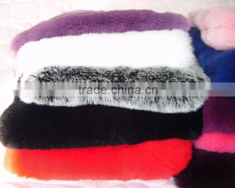 Multicolor Genuine rex rabbit fur plate for garment /ihpone covers