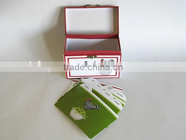 custom cardboard recipe box with recipe cards storage box