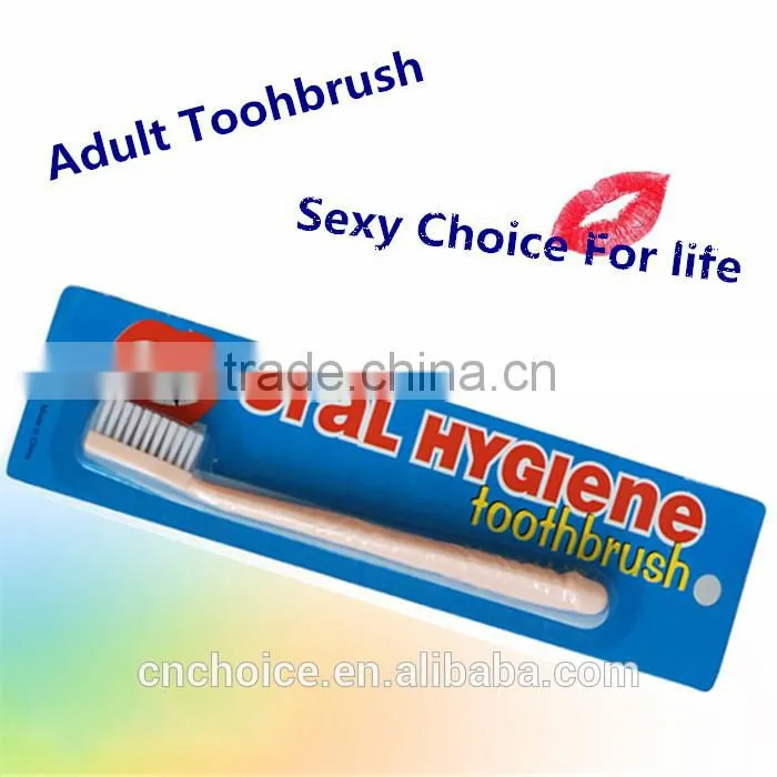 Eco-friendly Penis shaped Sexy PP Adult Toothbrush