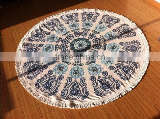 480g/m2 Aztec round beach towels with tassel for Australia market