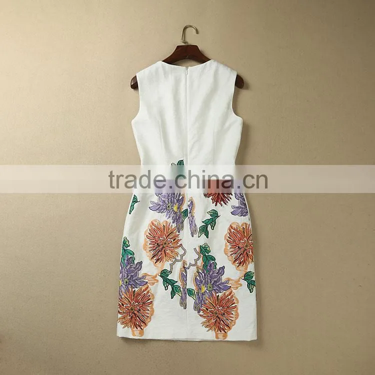 2015 Fashion Casual embroider summer short women dress