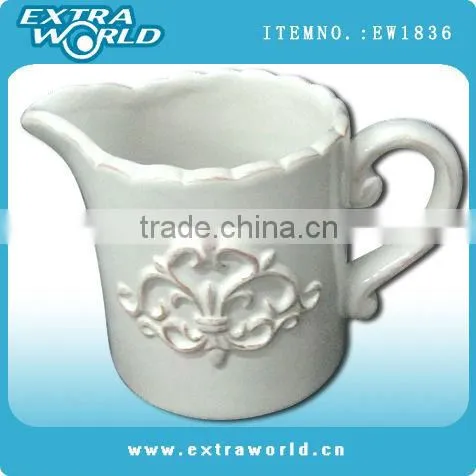 spring flower ceramic milk jug