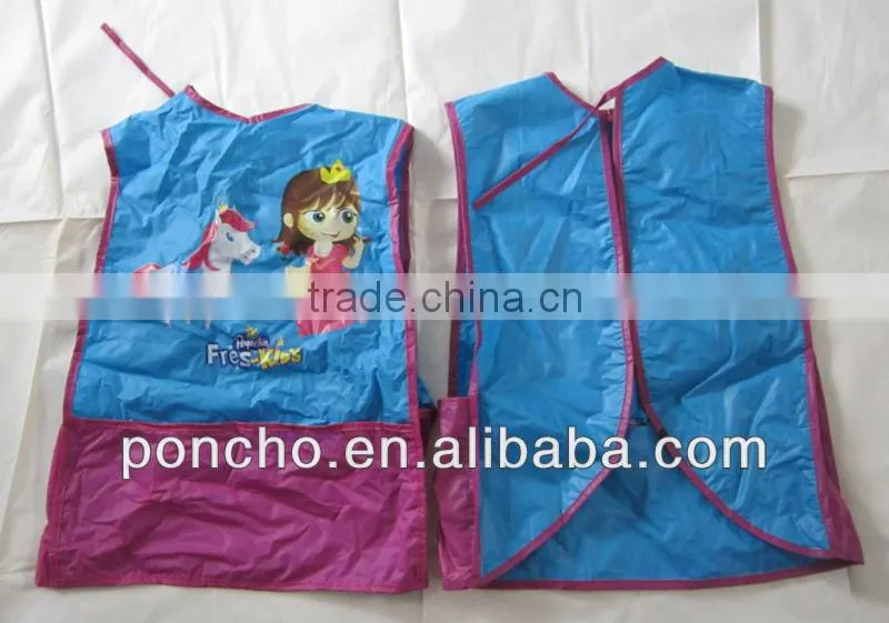 waterproof pvc kids apron with printing