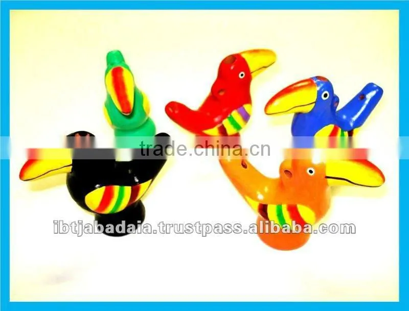 Quality Colored Clay Whistle Ceramic Decoration